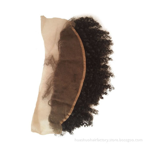 180% Density Side Part Remy Indian Human Hair Cheap Black Short Big Afro Puff Kinky Twist Full Lace Wig